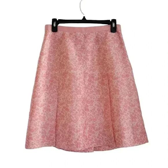 Banana Republic Women's Pink Floral Silk Lined A-Line Skirt - Picture 1 of 12